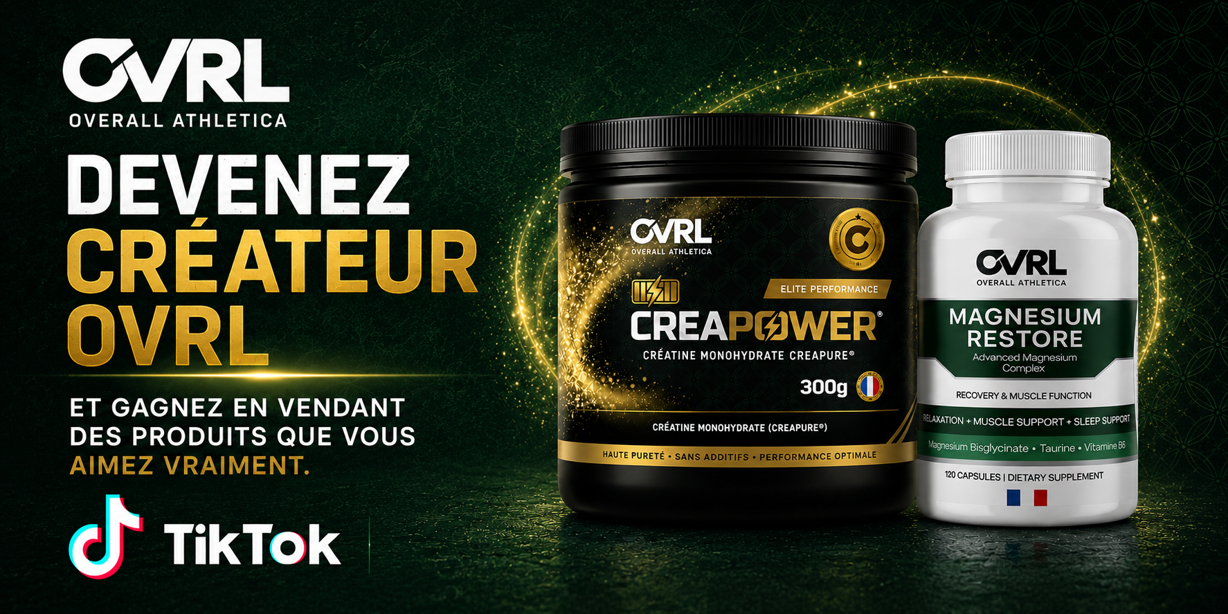 Gamme de suppléments OVRL Athletica